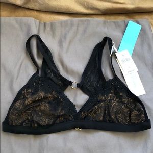 Beach Bunny Black Lace Top Only XL